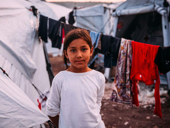 Foto Flüchtlingsmädchen Lesbos - Alea Horst
