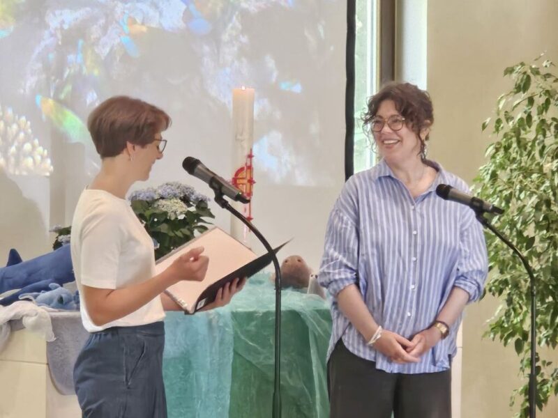 Kim Ahrend und Frauke Bagusche, Gottesdienst Das blaue Wunder am 31.8.2025
